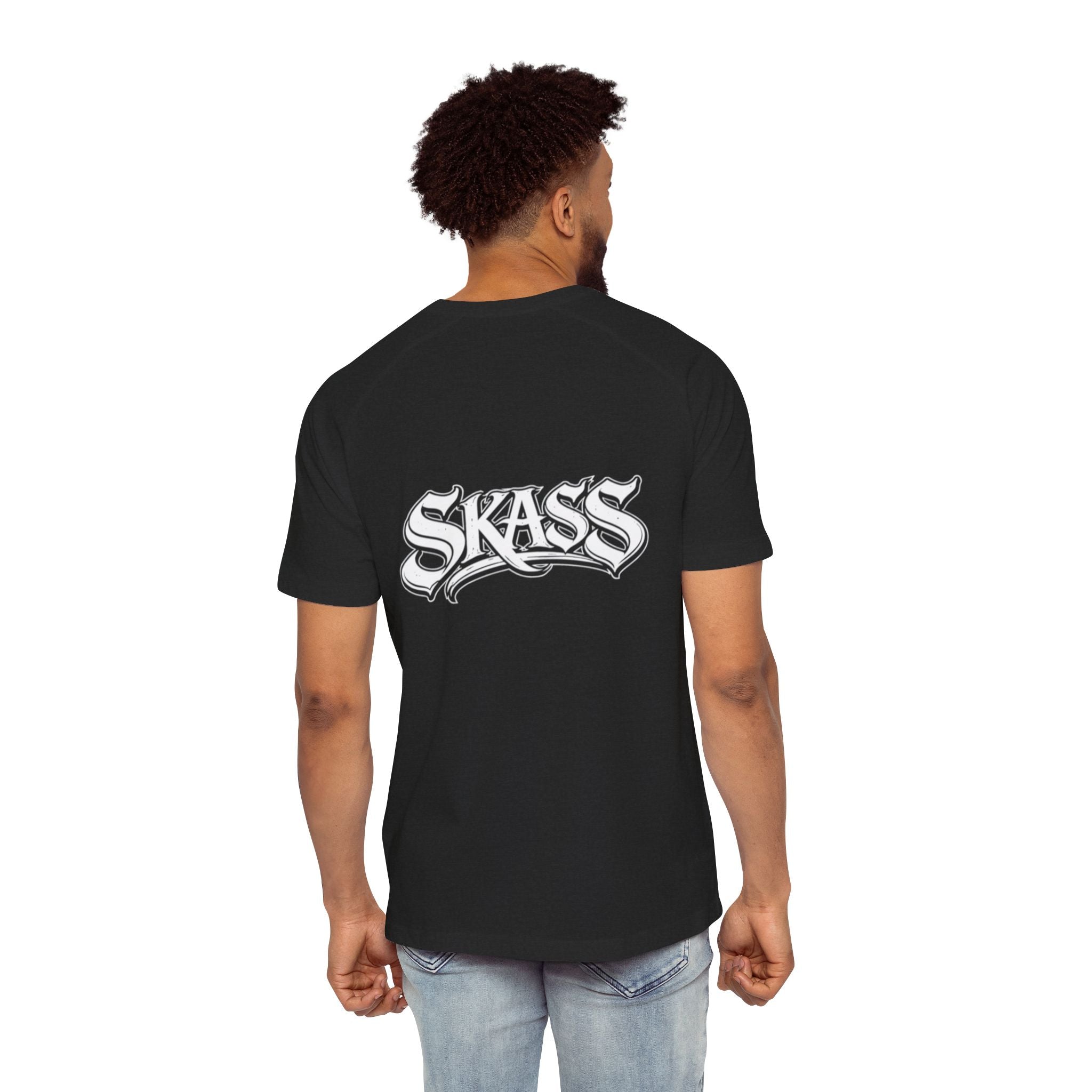 Larry Elite Raglan T‑Shirt — Gamer Badge Back Graphic